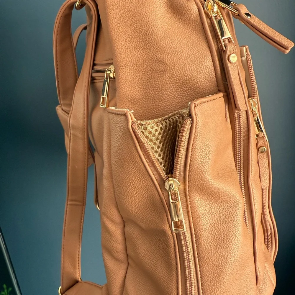 Ayla & Co Stylish Tan Baby Bag (Large 15x13x6) - Picture 4 of 10
